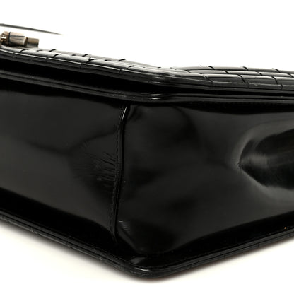 Chanel Patent Medium Boy Reverso Flap Black 10 of 11