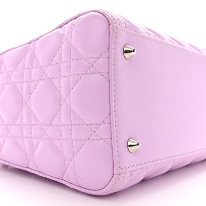 Christian Dior CHRISTIAN DIOR Lambskin Cannage Medium Lady Dior Purple 9 of 12