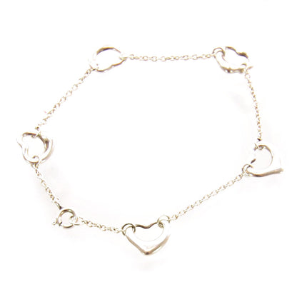 Tiffany Sterling Silver Elsa Peretti Open Heart Bracelet 1 of 4