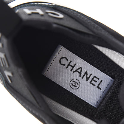 Chanel Velvet Calfskin Mixed Fibers CC Sneakers 39 Black 7 of 9