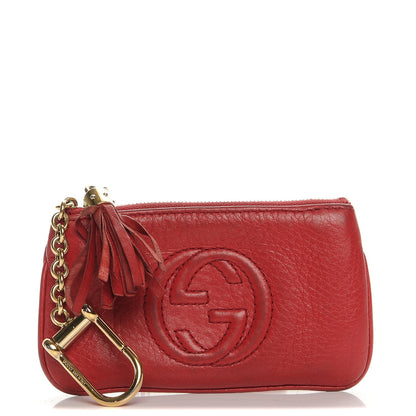 Gucci Pebbled Calfskin Soho Key Case Red 1 of 11