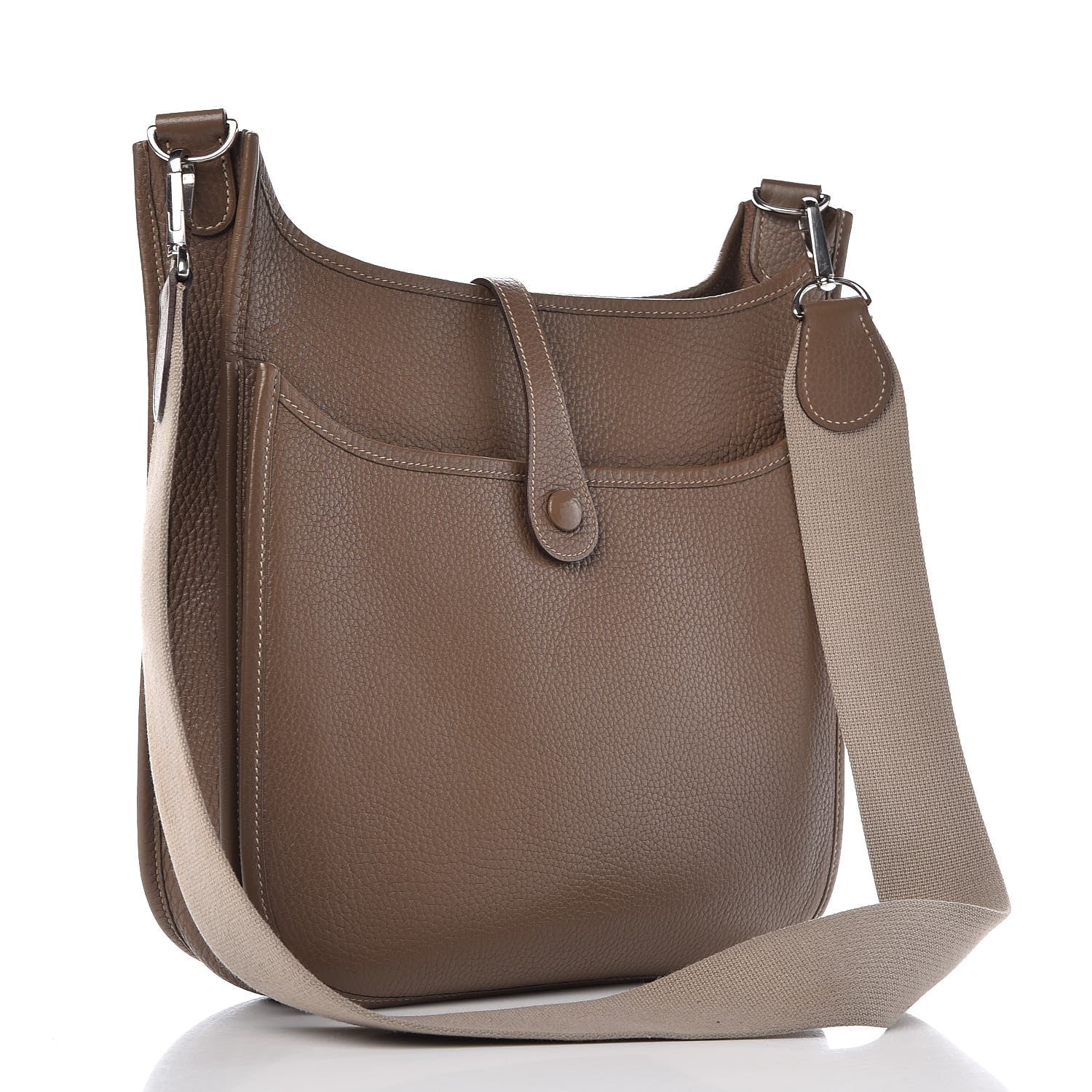 Hermes Taurillon Clemence Evelyne II GM Etoupe 3 of 8