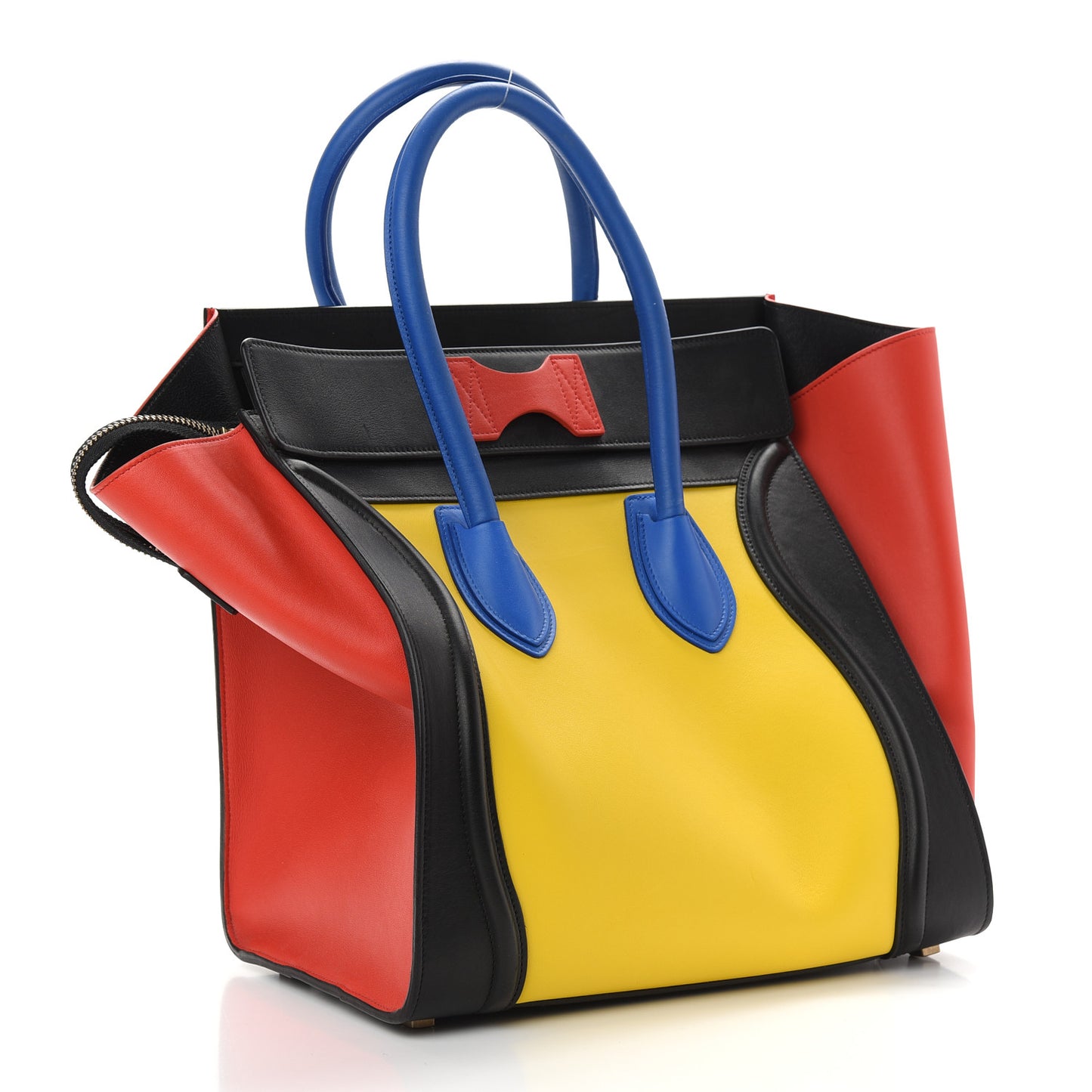 Smooth Calfskin Mini Tri-Color Luggage Sunflower