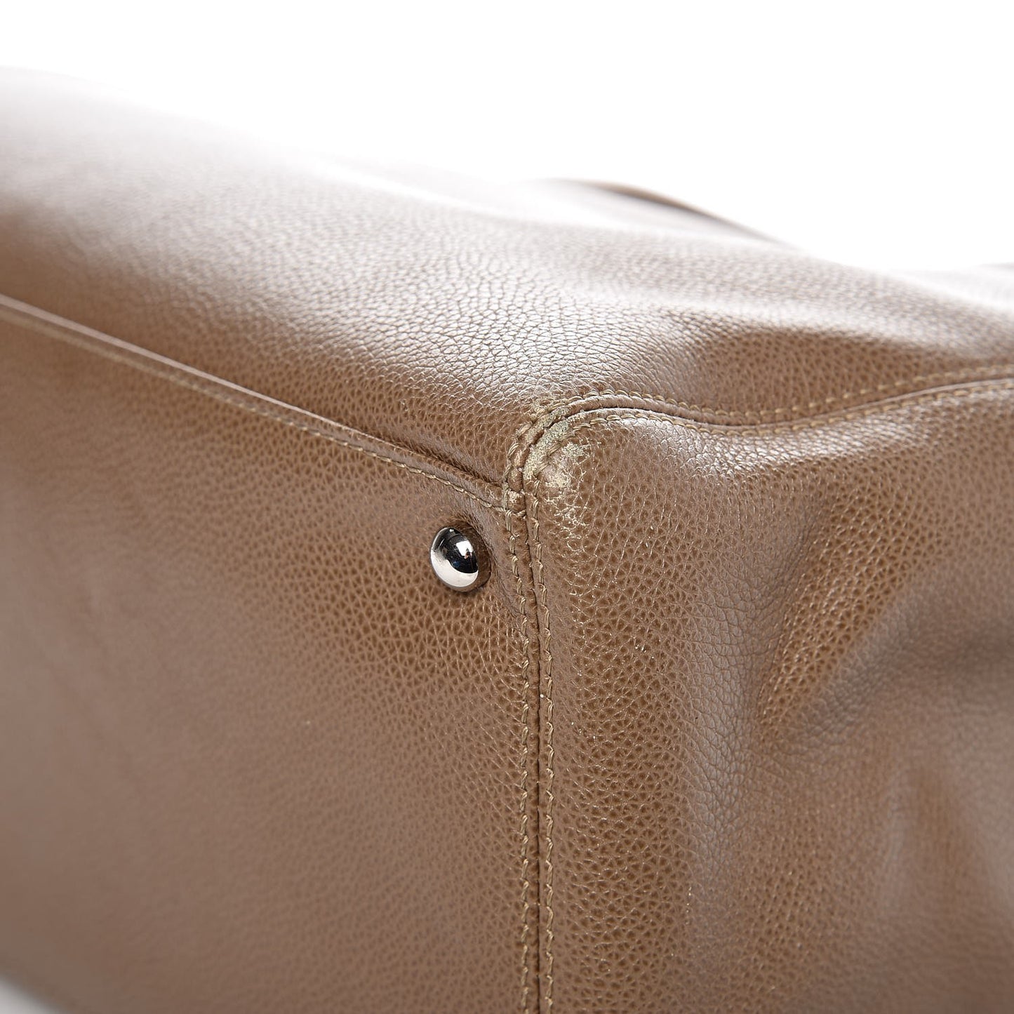 Calfskin Cerf Executive Shopper Tote Beige