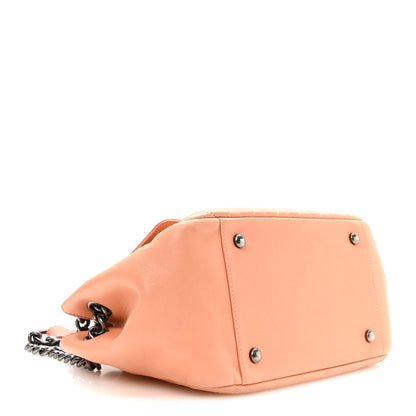 Chanel Lambskin Quilted Accordion Boy Flap Orange 4 of 10