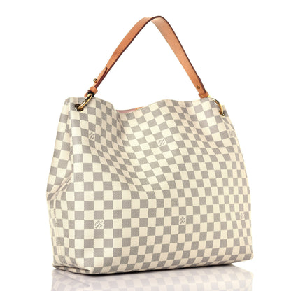 Louis Vuitton Damier Azur Graceful MM Rose Ballerine 3 of 11