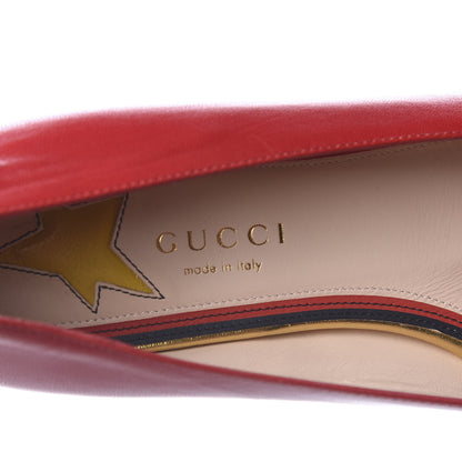 Gucci Calfskin Web Ballerina Flat 37.5 Red 7 of 9