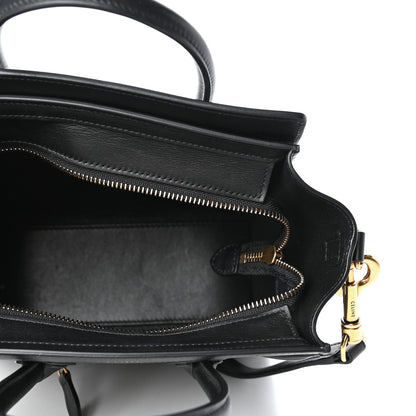 Celine Smooth Calfskin Nano Luggage Black 5 of 8