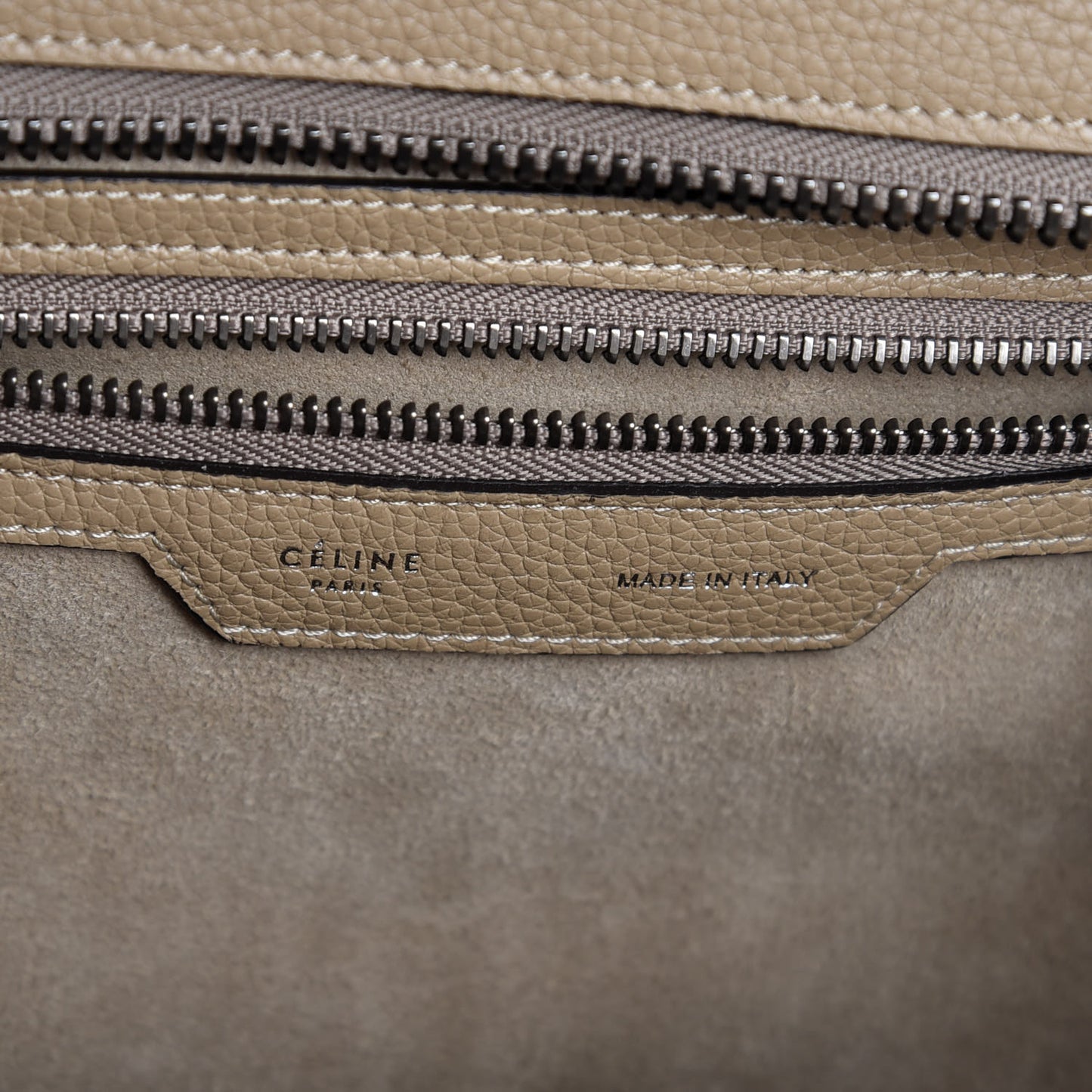 Drummed Calfskin Micro Luggage Dune