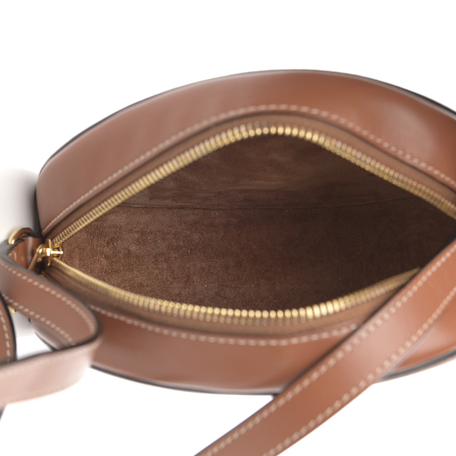 Celine Smooth Calfskin Cuir Triomphe Oval Bag Tan 5 of 11