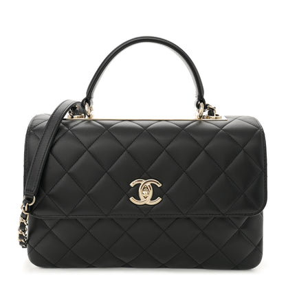 Chanel Lambskin Quilted Medium Trendy CC Flap Dual Handle Bag Black 1 of 11