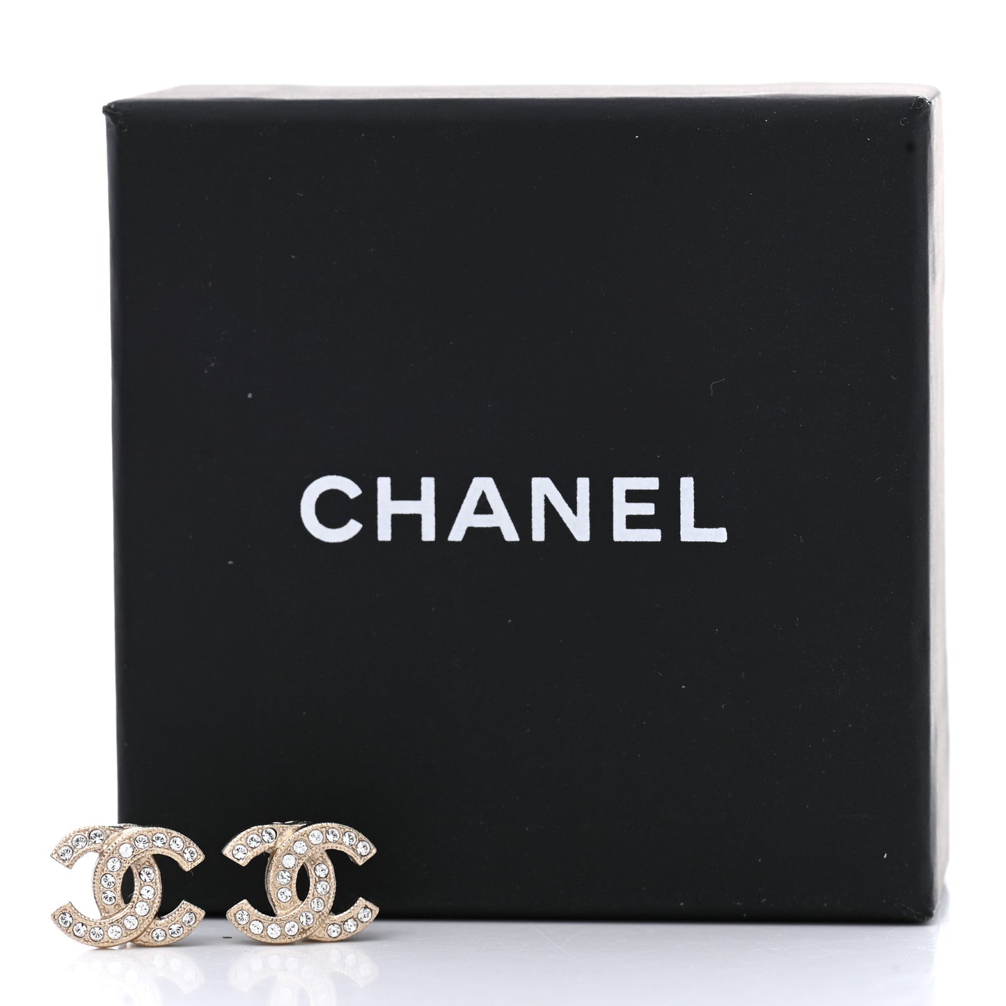 Crystal CC Earrings Gold