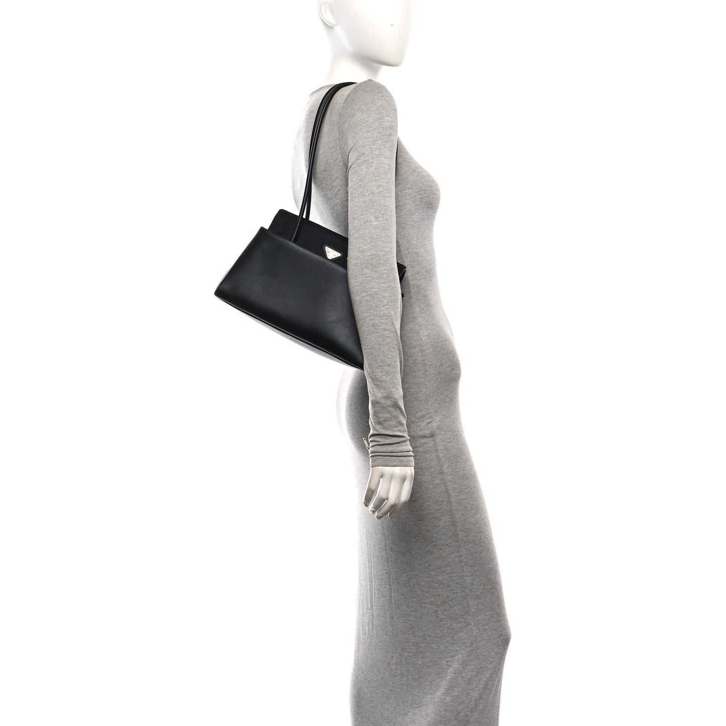 Nappa Re-Nylon Medium Passage Bag Black