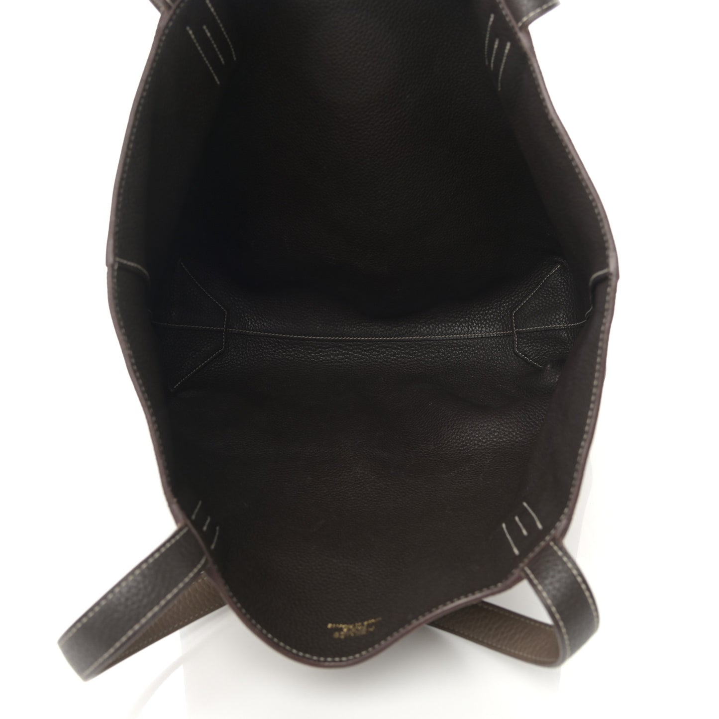 Taurillon Clemence Double Sens 36 Reversible Tote Etoupe Etain