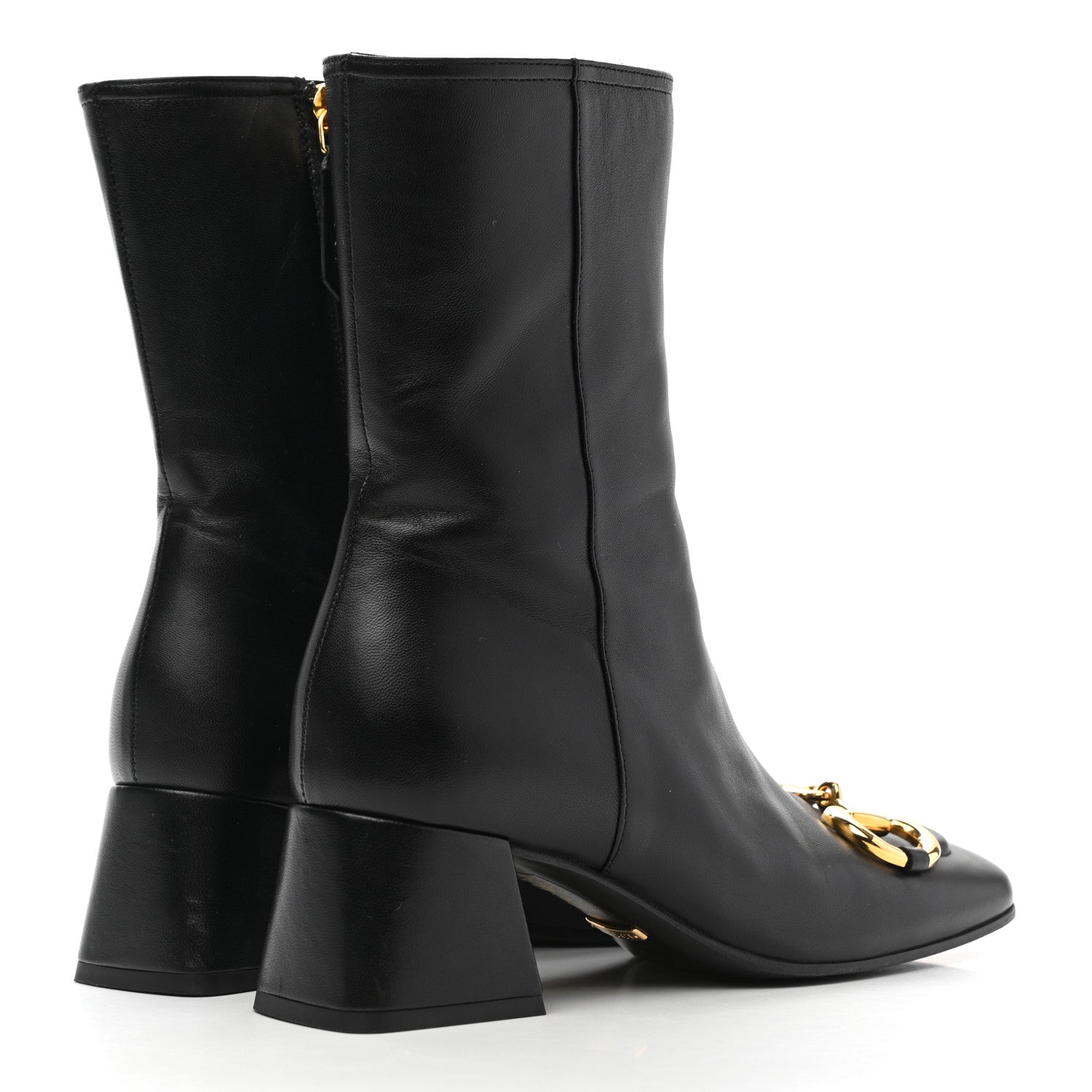 Gucci Nappa Charlotte Horsebit 55mm Ankle Boots 35.5 Black 4 of 17
