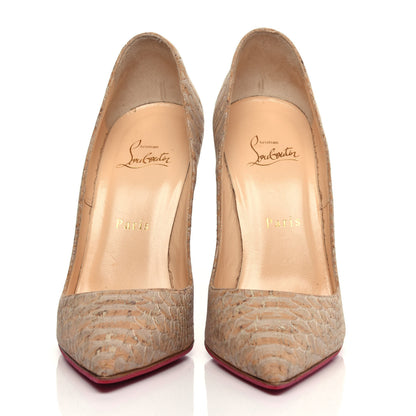 Christian Louboutin Liege Embossed So Kate 120 Pumps 39 Beige 3 of 10