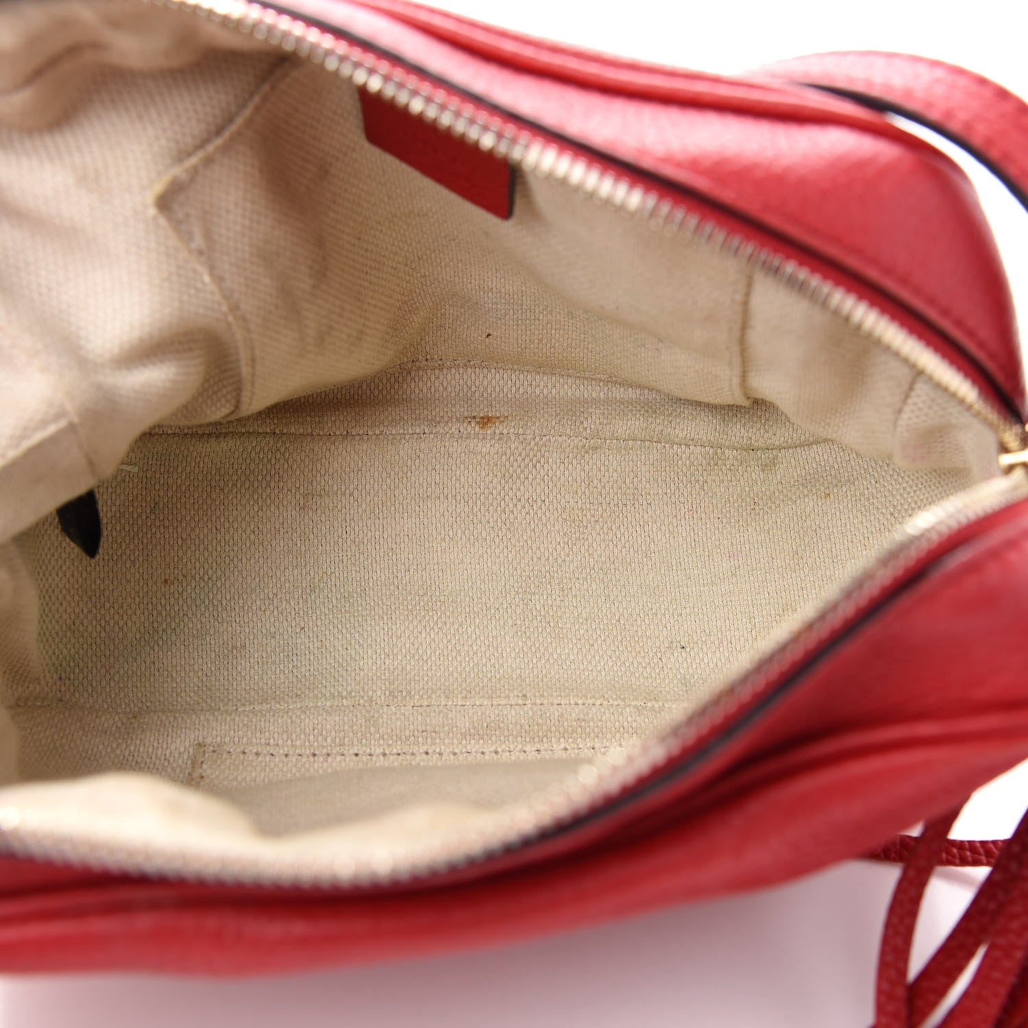 Gucci Pebbled Calfskin Small Soho Disco Bag Tabasco Red 5 of 15