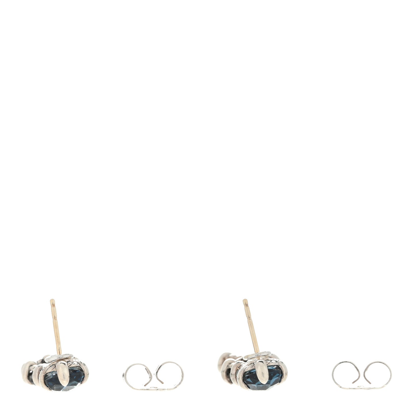 Sterling Silver Hampton Blue Topaz Aquamarine Grey Orchid Chatelaine Drop Earrings