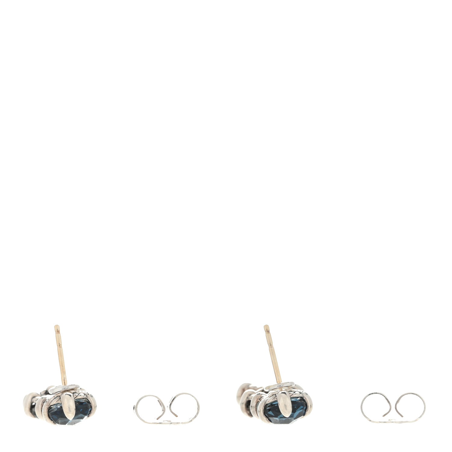 David Yurman Sterling Silver Hampton Blue Topaz Aquamarine Grey Orchid Chatelaine Drop Earrings 3 of 3