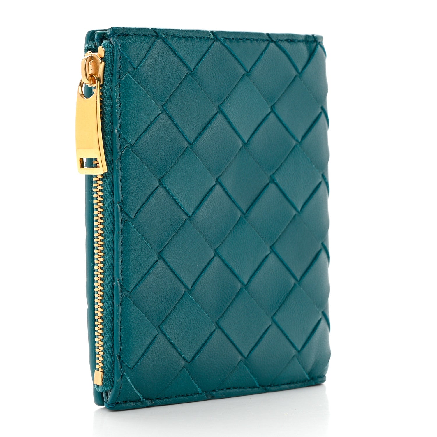 Bottega Veneta Nappa Intrecciato Bifold Zip Wallet Mallard 3 of 6
