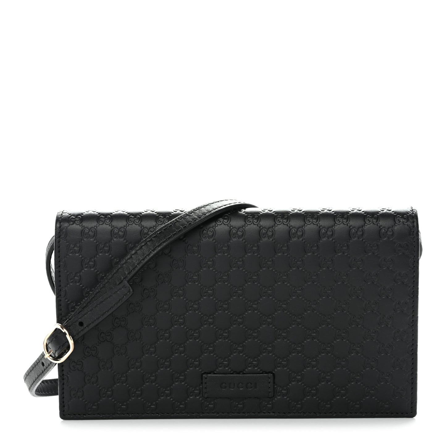 Soft Microguccissima Crossbody Wallet Black