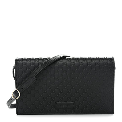 Gucci Soft Microguccissima Crossbody Wallet Black 1 of 10