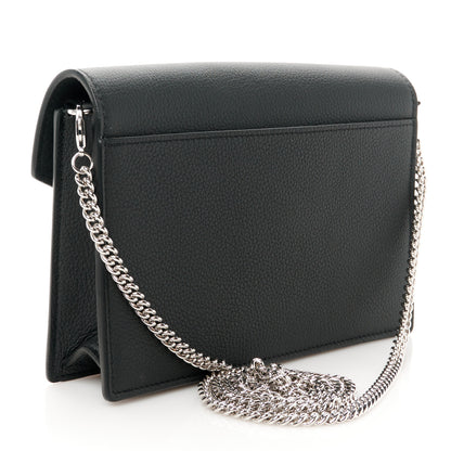 Louis Vuitton Soft Calfskin My Lockme Chain Pochette Black 3 of 9