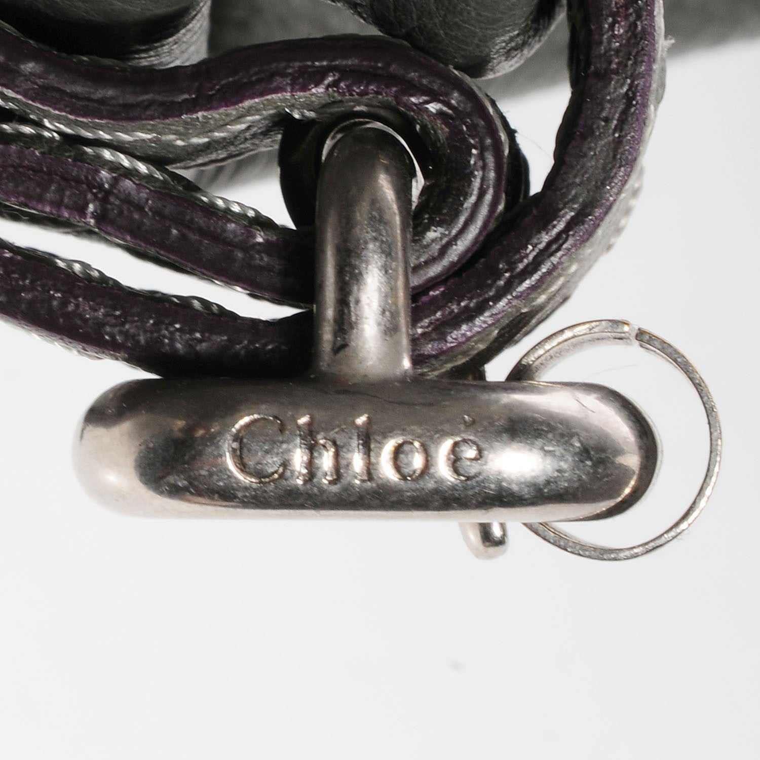 Chloe Leather Large Paddington Shoulder Bag Grey 10 of 11