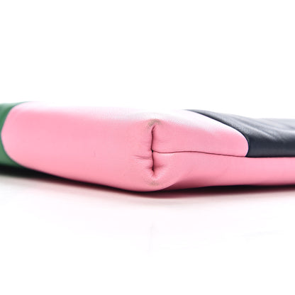 Chanel Lambskin Colorblock Cosmetic Case Multicolor 10 of 10