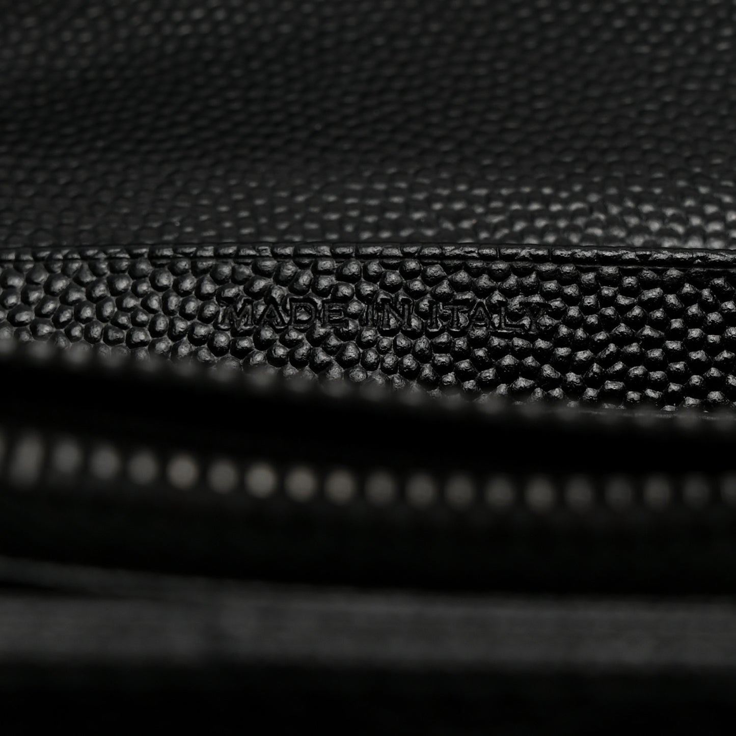 Grain De Poudre Matelasse Chevron Monogram Flap Wallet Black
