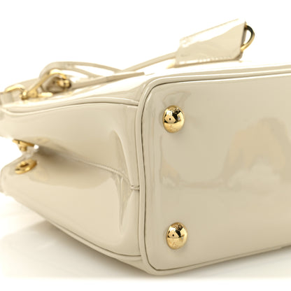 Prada Vernice Mini Galleria Double Zip Tote Avorio 8 of 10
