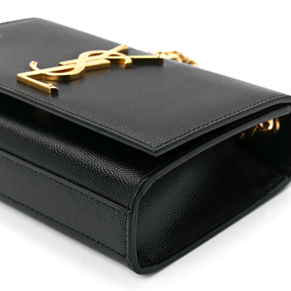 Saint Laurent Grain De Poudre Small Monogram Kate Satchel Black 11 of 11