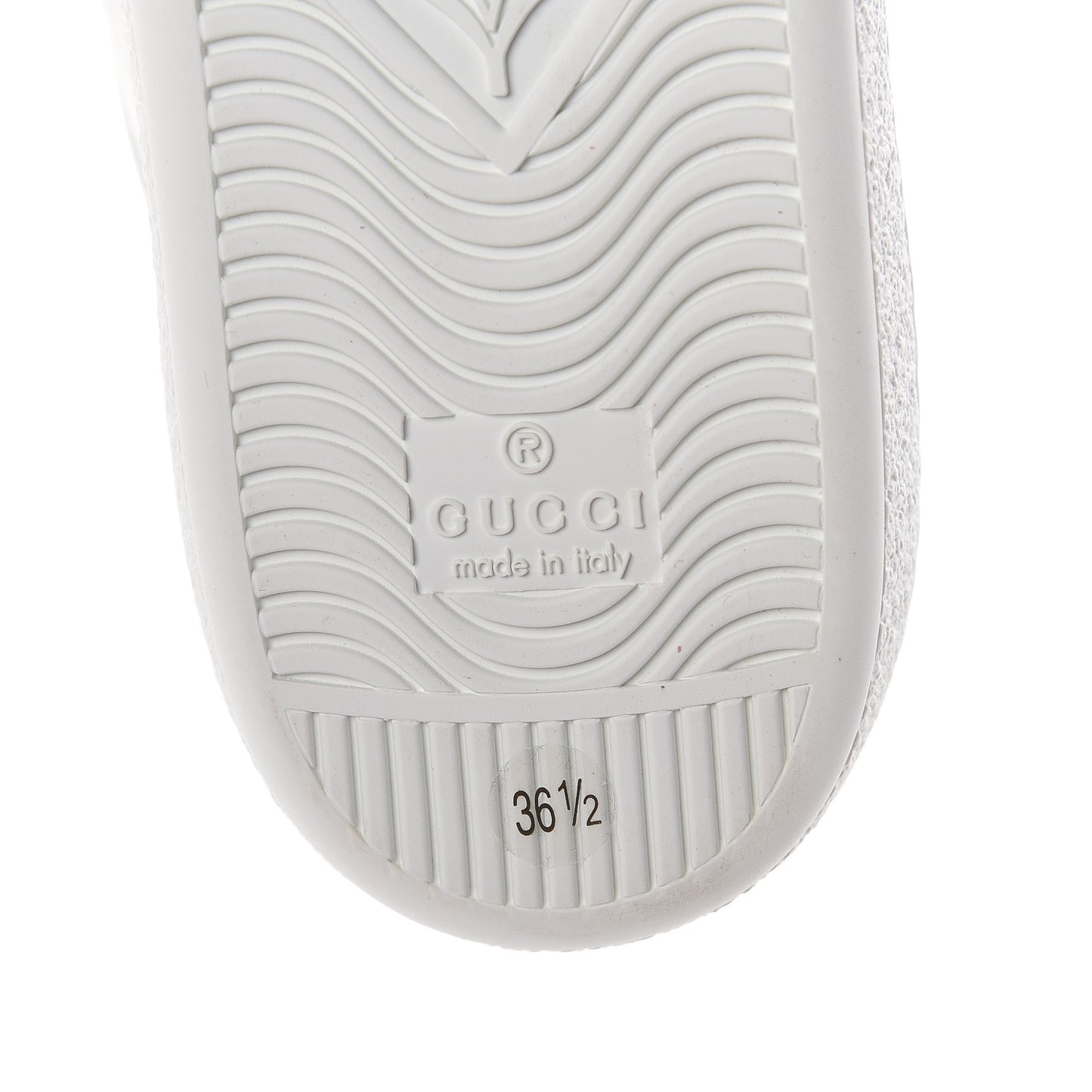 Calfskin Interlocking G Perforated Womens Ace Sneakers 36.5 White Grey Sky