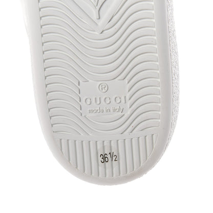 Gucci Calfskin Interlocking G Perforated Womens Ace Sneakers 36.5 White Grey Sky 7 of 7