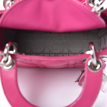 Christian Dior Lambskin Cannage Nano Lady Dior Fuchsia 7 of 11