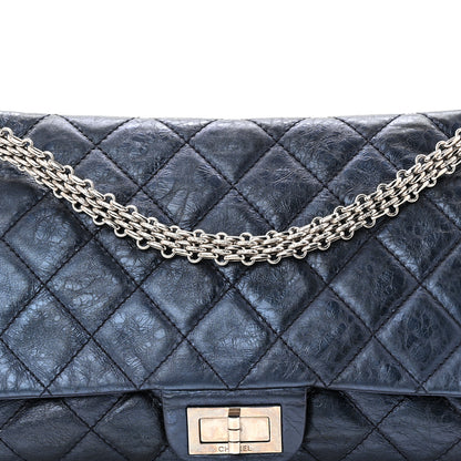 Chanel Metallic Aged Calfskin Quilted 2.55 Reissue 228 Flap Blue 8 of 10