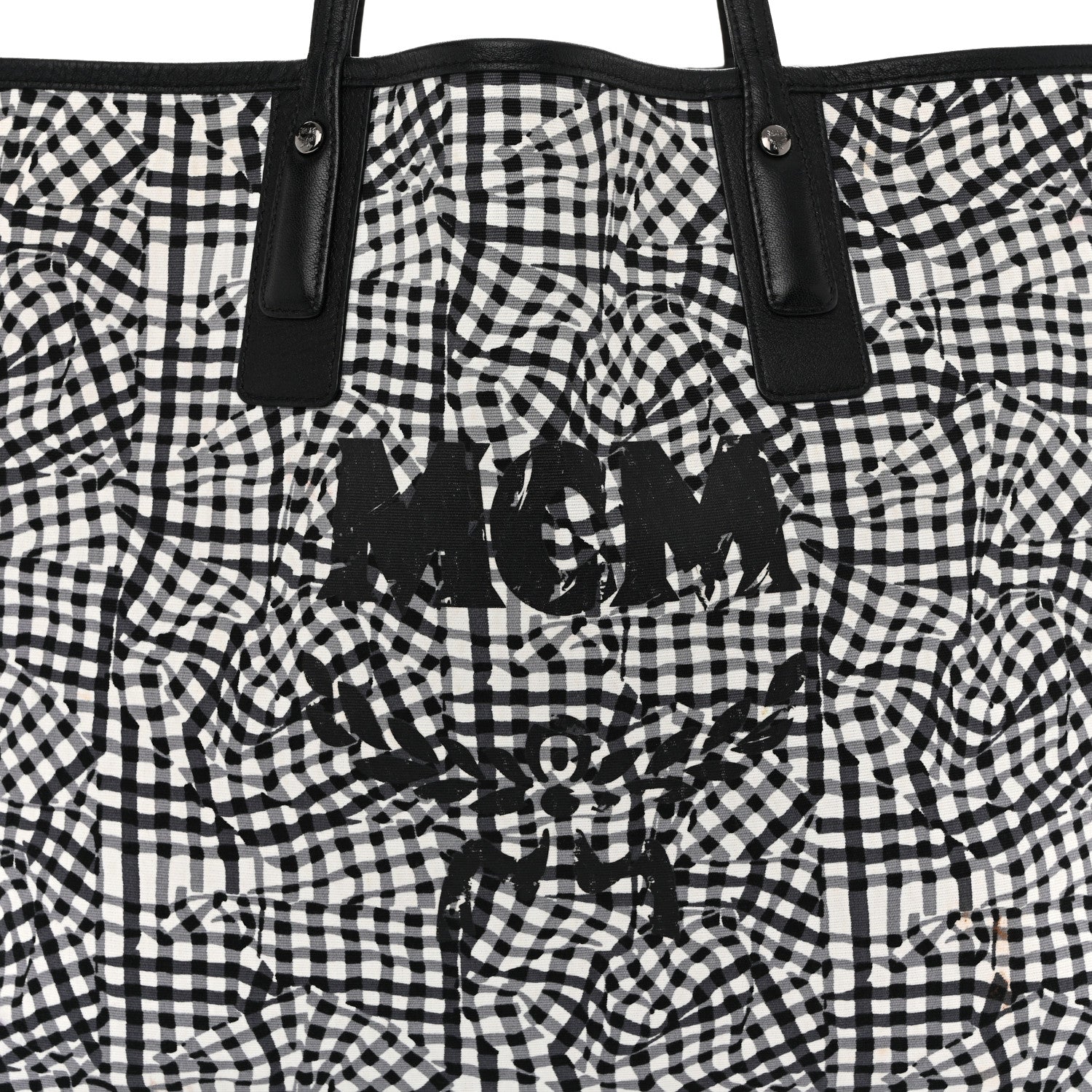 MCM Visetos Large Liz Reversible Shopper Tote Black 11 of 19