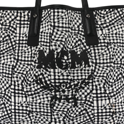 MCM Visetos Large Liz Reversible Shopper Tote Black 11 of 19