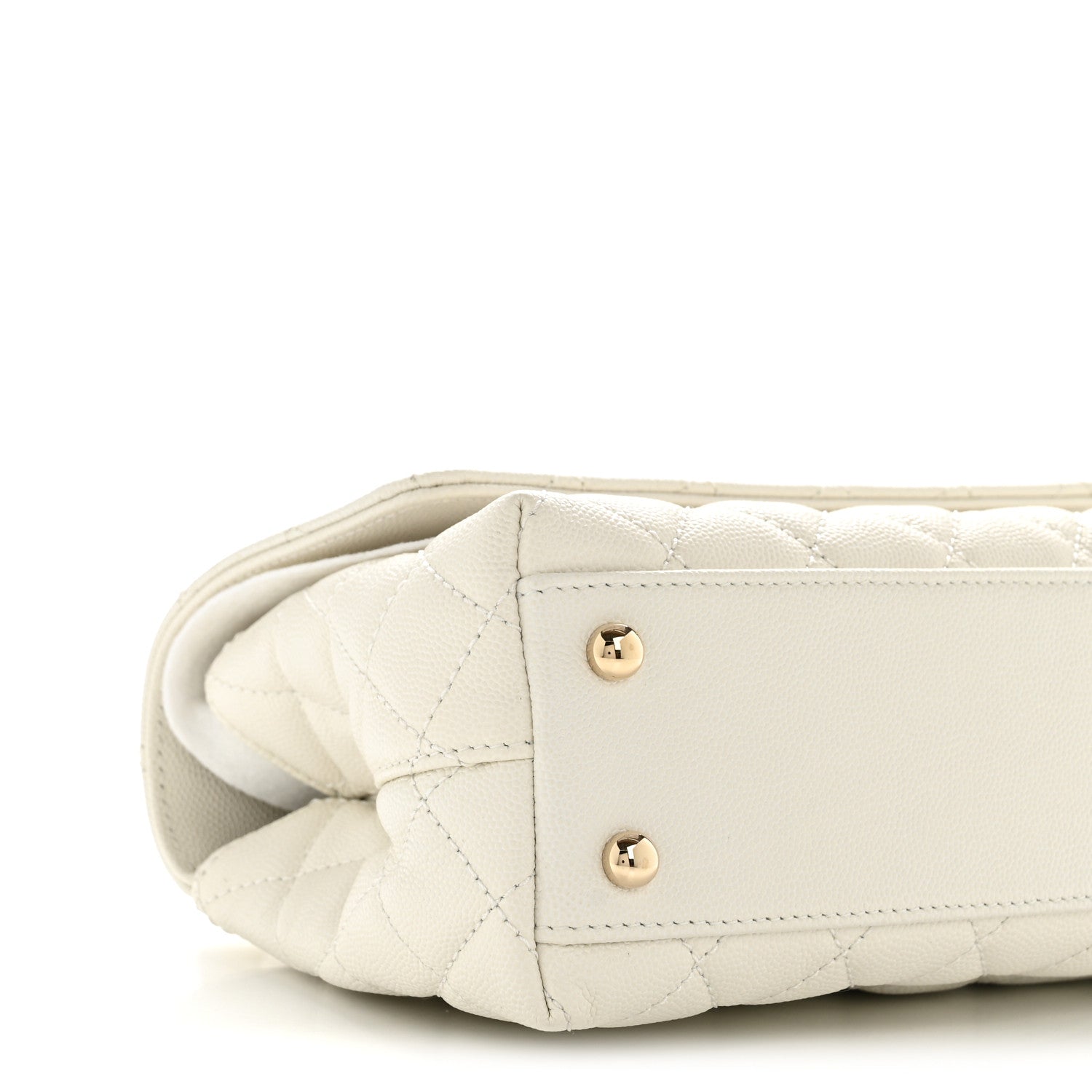 Chanel Caviar Quilted Mini Coco Handle Flap White 9 of 12
