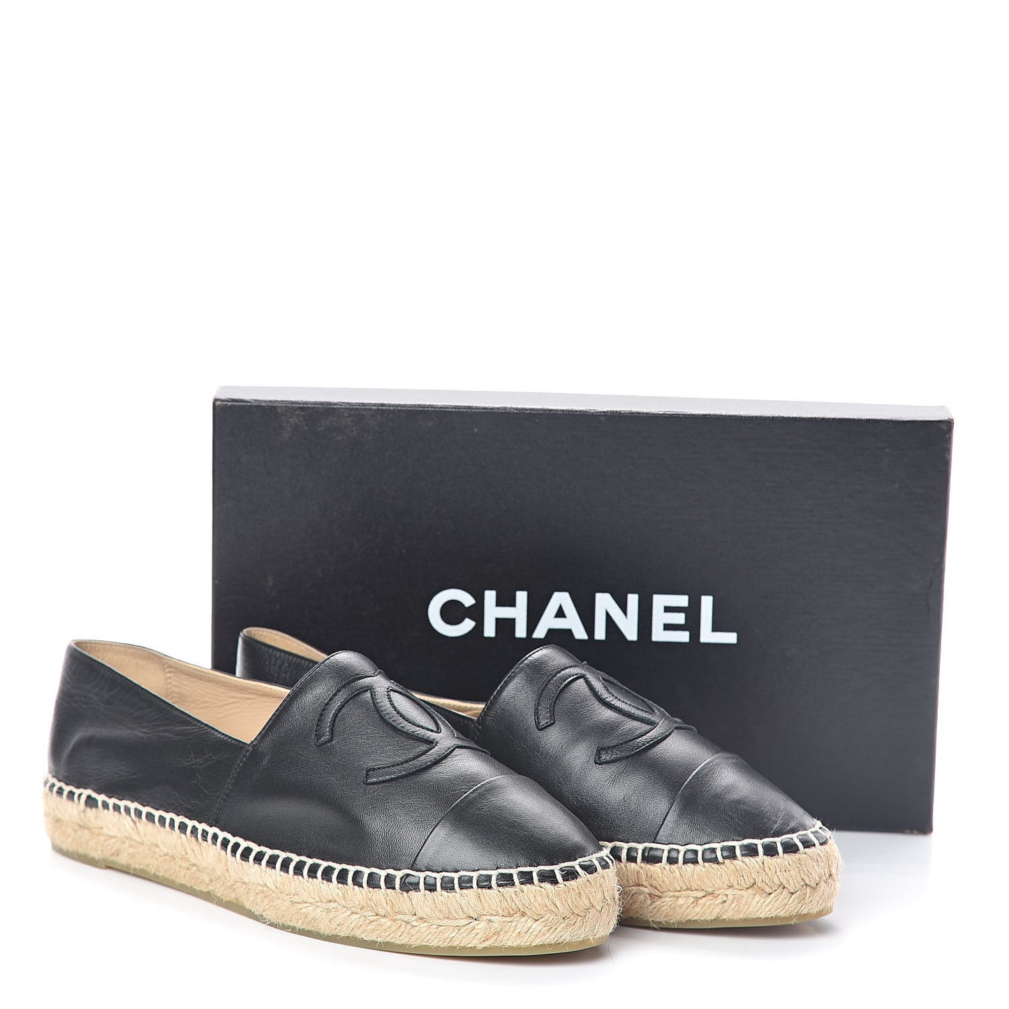 Lambskin CC Espadrilles 38 Black