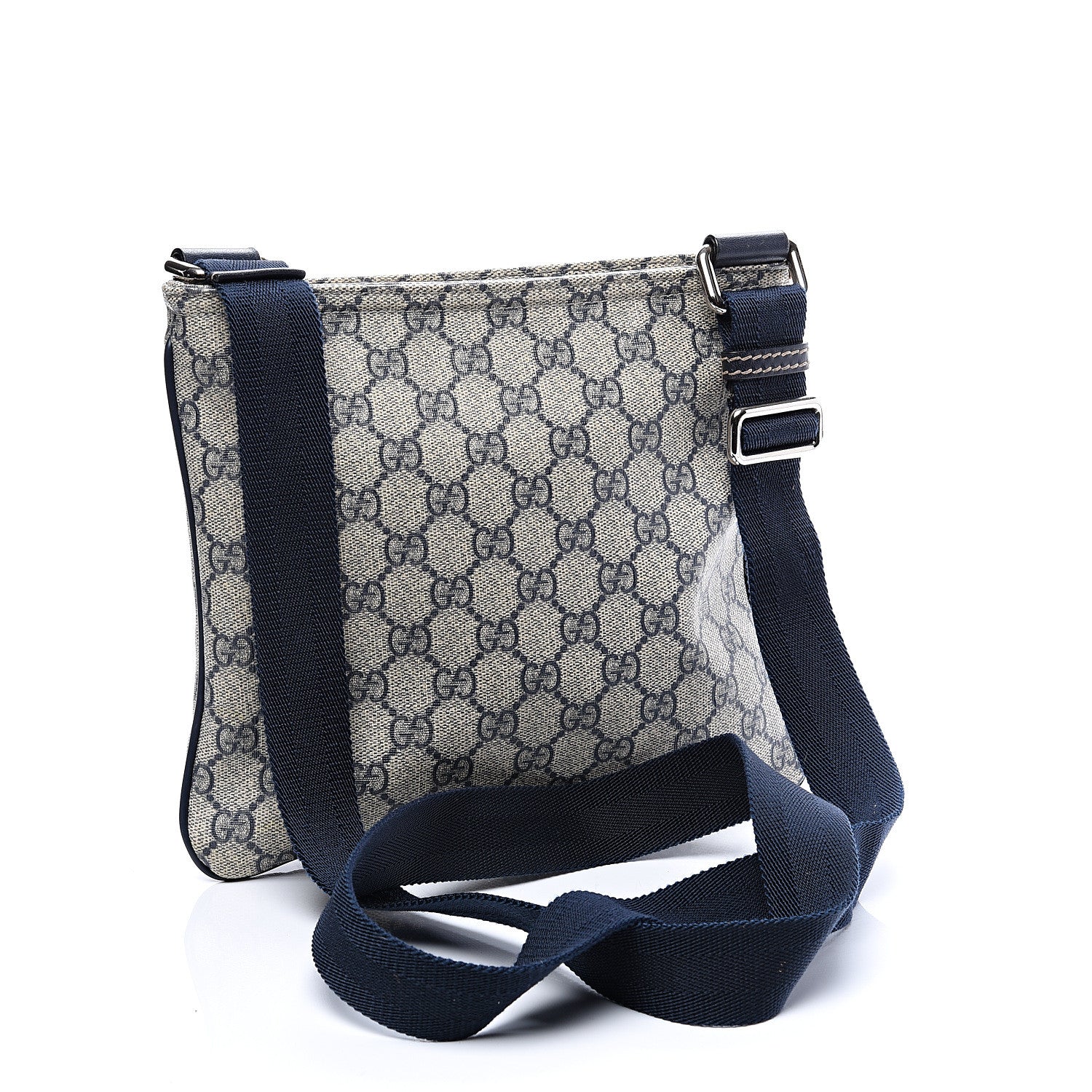 Gucci GG Supreme Monogram Small Flat Messenger Bag Navy 2 of 10