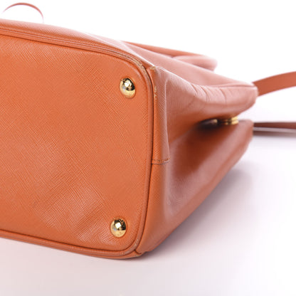 Prada Saffiano Small Galleria Double Zip Tote Papaya 10 of 10