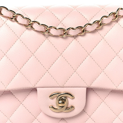 Chanel Caviar Quilted Medium Double Flap Light Pink 8 of 10
