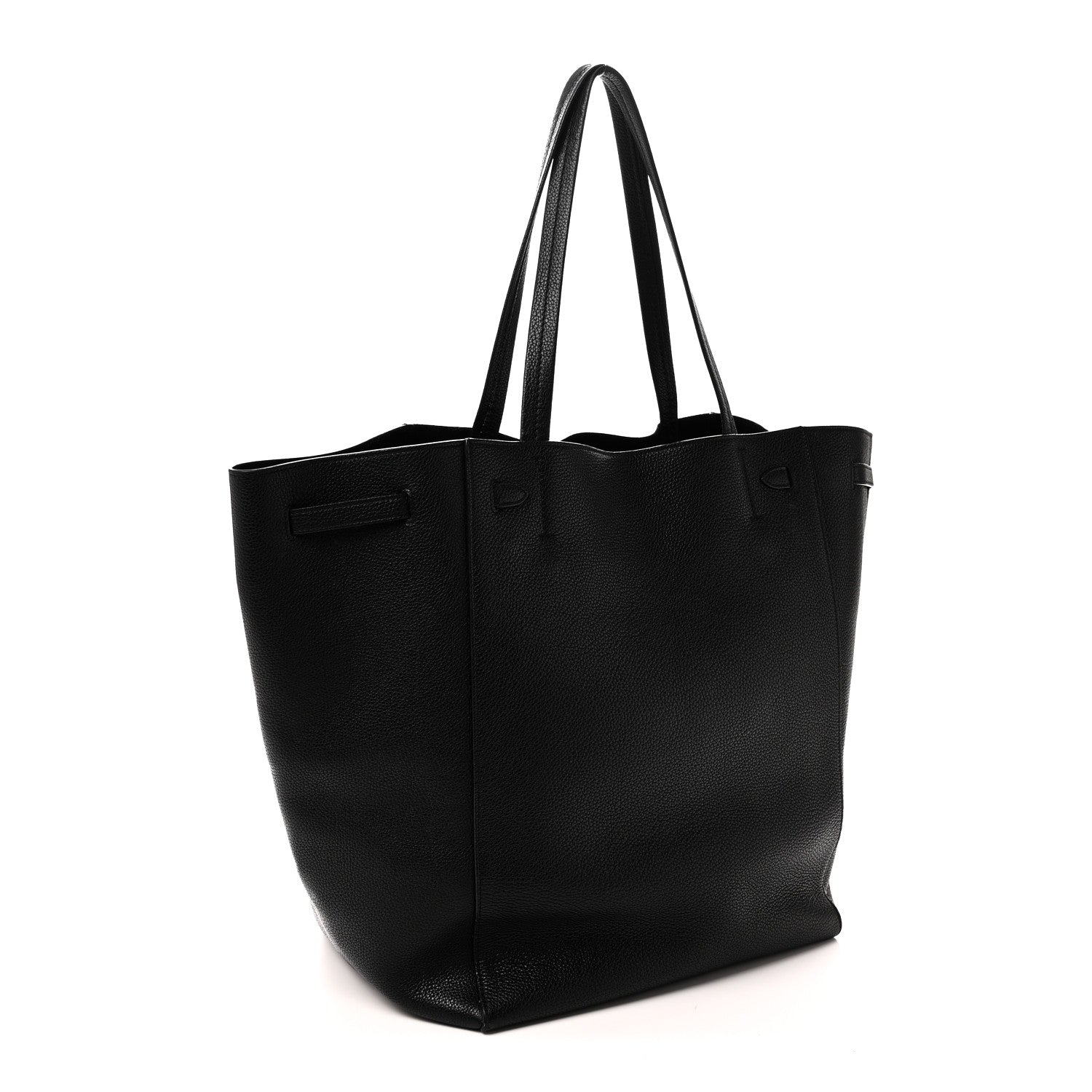 Celine Soft Grained Calfskin Medium Belt Cabas Phantom Black 3 of 9