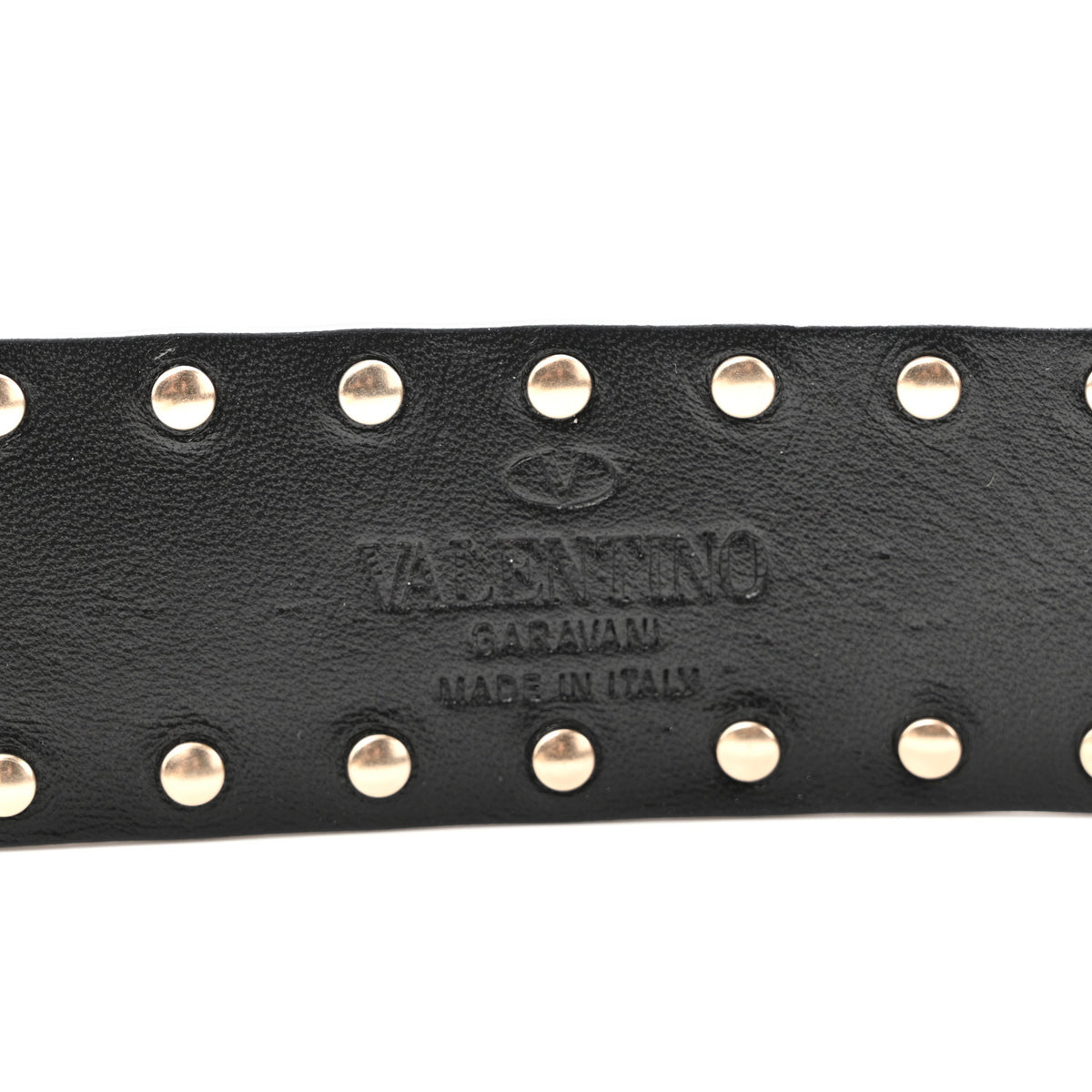 Lambskin Rockstud Spike Shoulder Strap Black