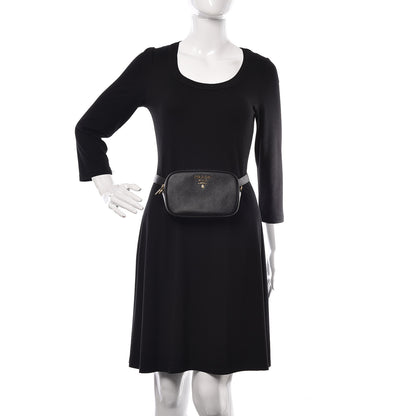 Prada Saffiano Belt Bag Black 3 of 10