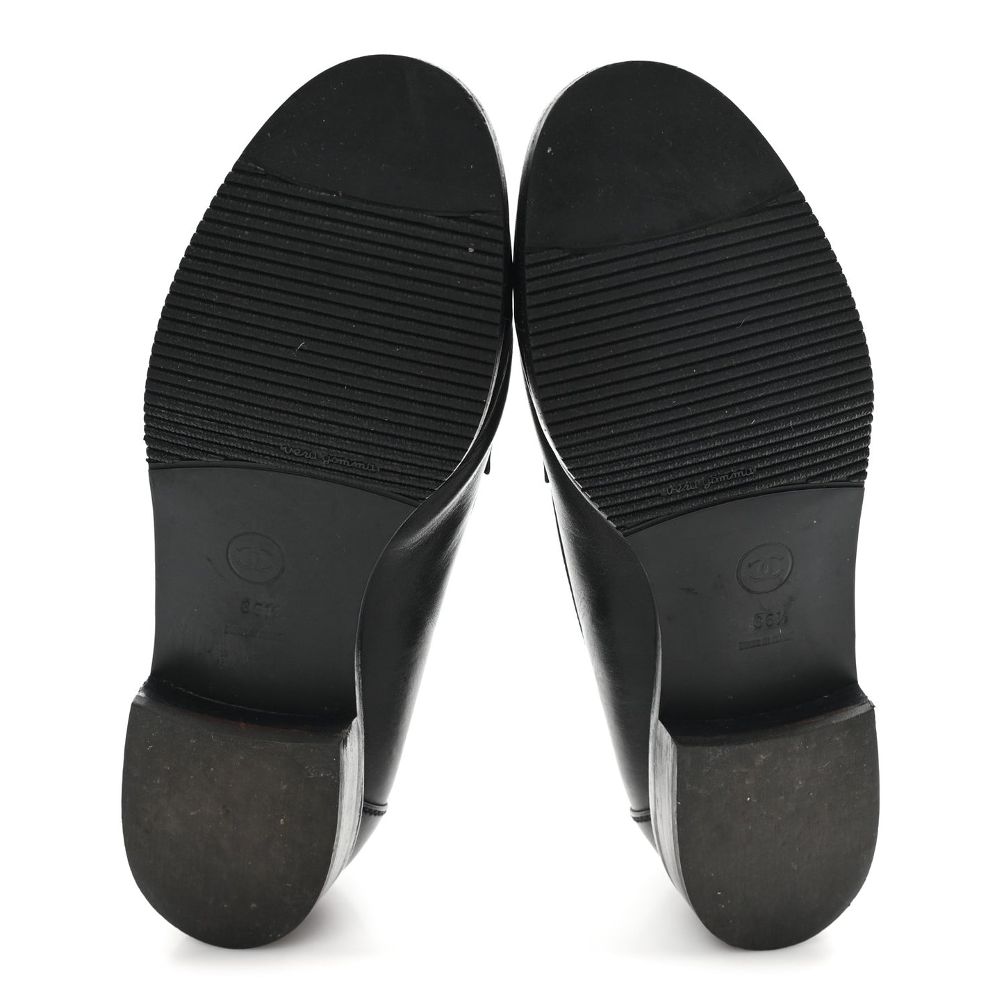 Lambskin CC Penny Loafers 36.5 Black