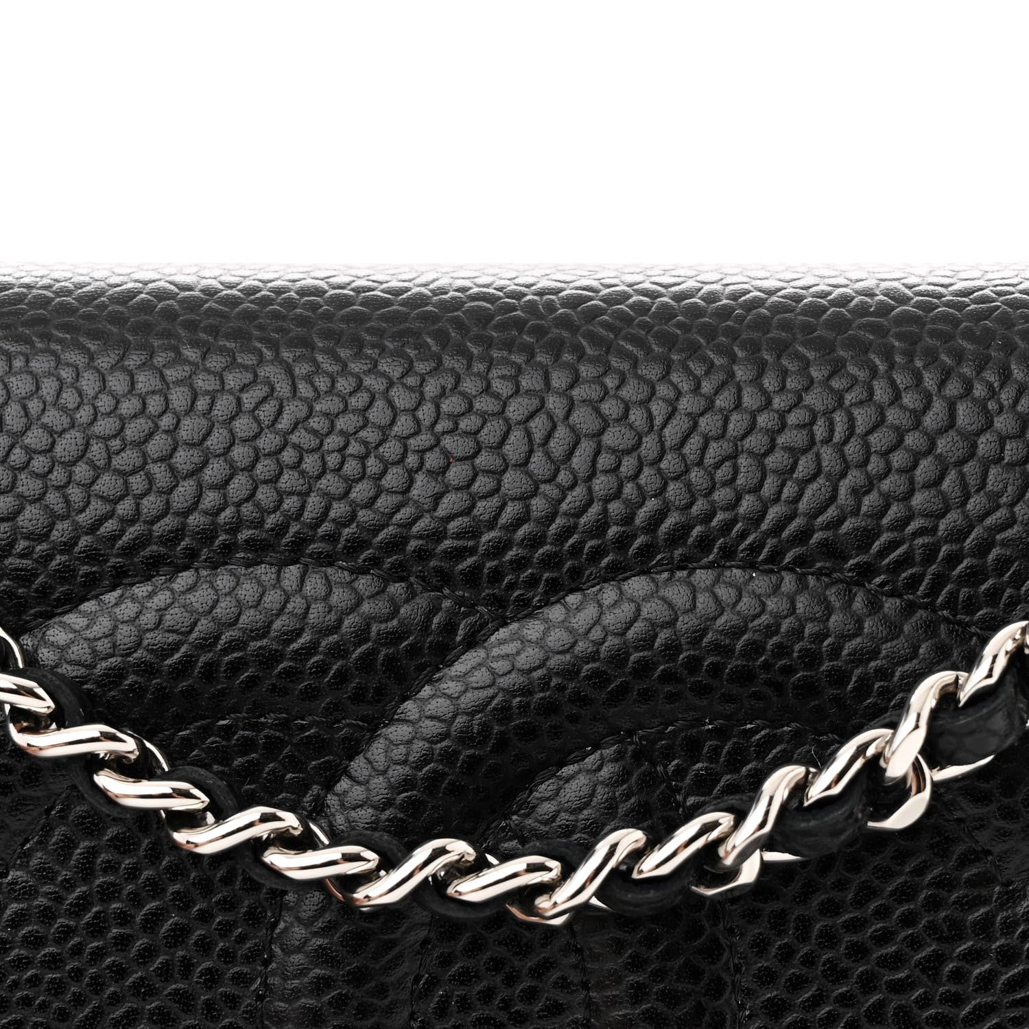 Chanel Caviar Timeless CC Wallet On Chain WOC Black 9 of 11