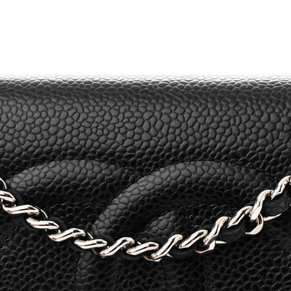Chanel Caviar Timeless CC Wallet On Chain WOC Black 9 of 11