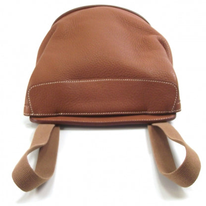 Hermes Clemence Leather Backpack Bag Tote Unisex Camel 7 of 9